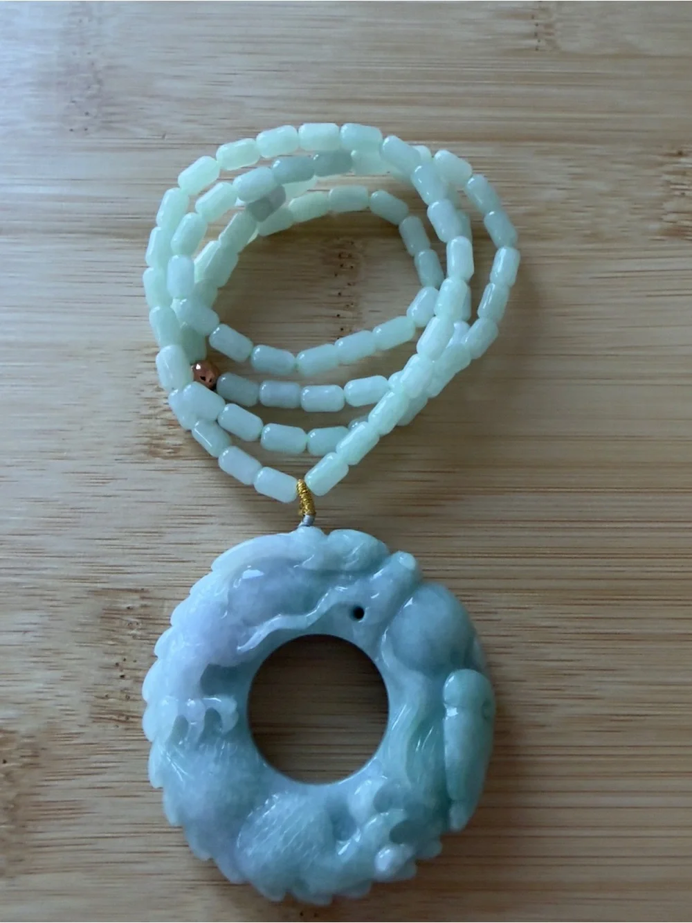 Certified Grade A Burma Jade Hand-Carved Dragon Pendant